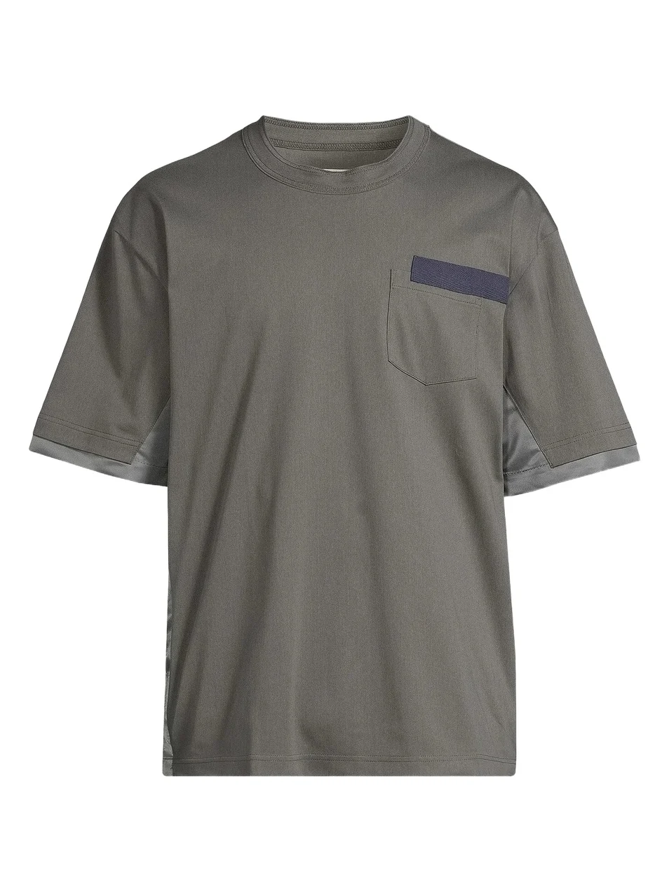 Sacai Men's Cotton Mixed-Media T-Shirt