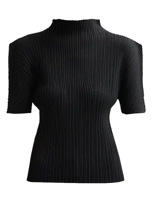 Issey Miyake Women's Box Shoulder Pleats Top