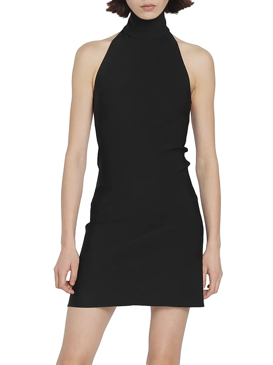 Courrèges Women's Banded Halter Jersey Minidress | Thumbnail 3 Courrèges Women's Banded Halter Jersey Minidress | Thumbnail 3