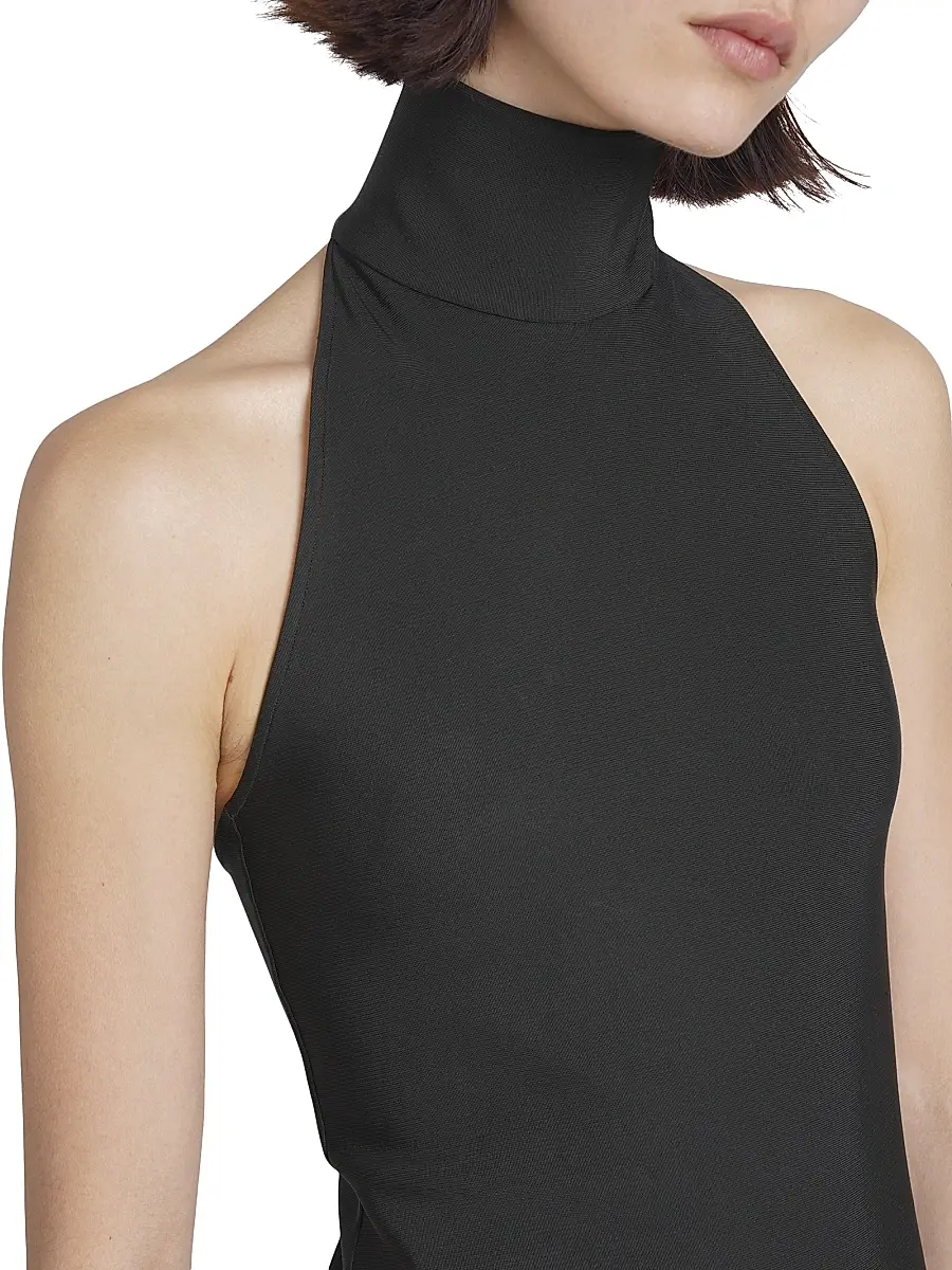 Courrèges Women's Banded Halter Jersey Minidress | Thumbnail 6 Courrèges Women's Banded Halter Jersey Minidress | Thumbnail 6