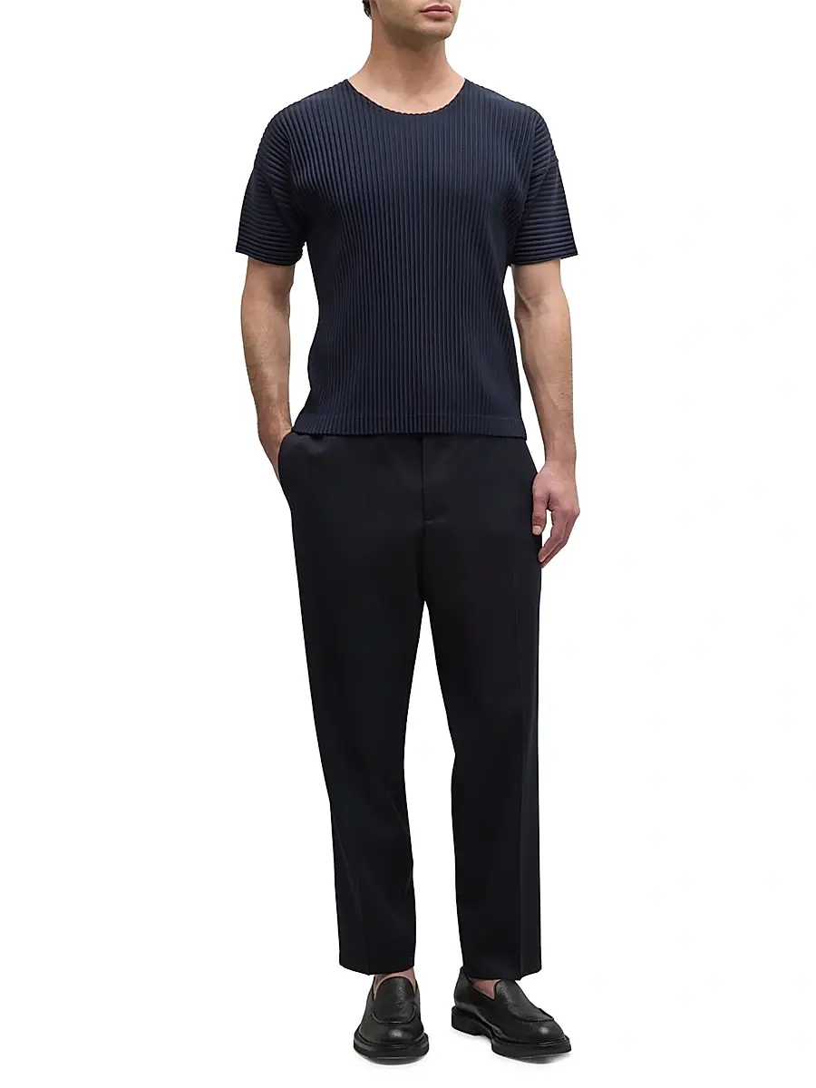Homme Plissé Issey Miyake Men Basics Pleated Crewneck T-Shirt | Thumbnail 2 Homme Plissé Issey Miyake Men Basics Pleated Crewneck T-Shirt | Thumbnail 2