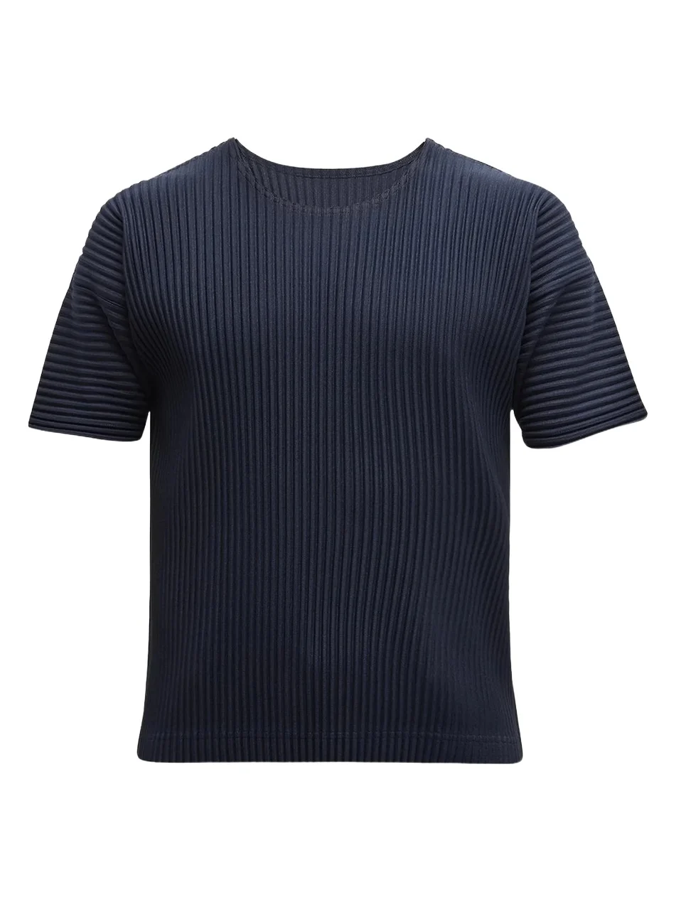 Homme Plissé Issey Miyake Men Basics Pleated Crewneck T-Shirt