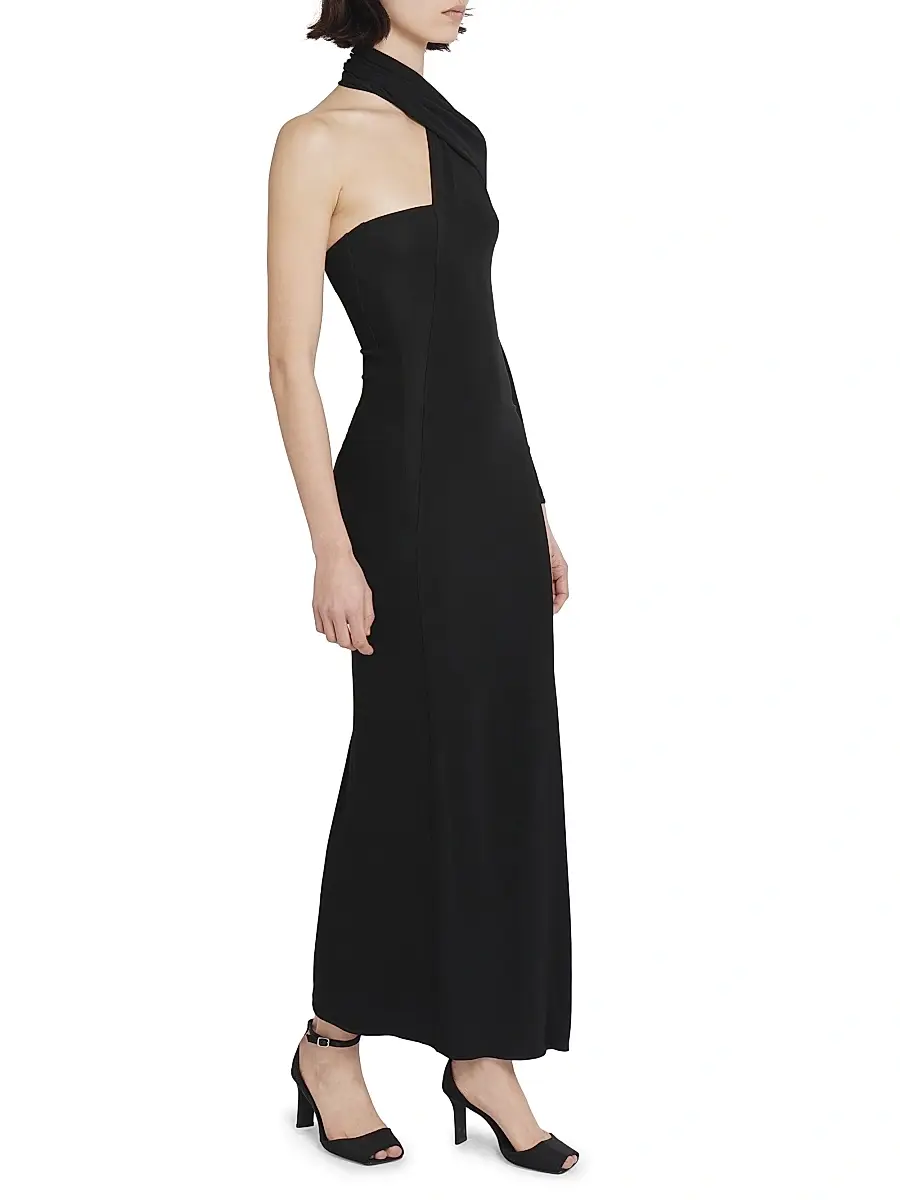 Courrèges Women's One-Shoulder Crepe Jersey Gown | Thumbnail 4 Courrèges Women's One-Shoulder Crepe Jersey Gown | Thumbnail 4