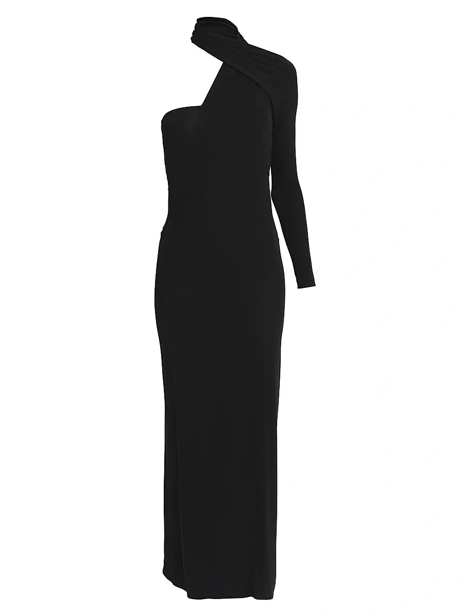 Courrèges Women's One-Shoulder Crepe Jersey Gown