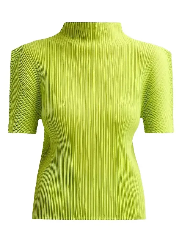 Issey Miyake Women's Box Shoulder Pleats Top