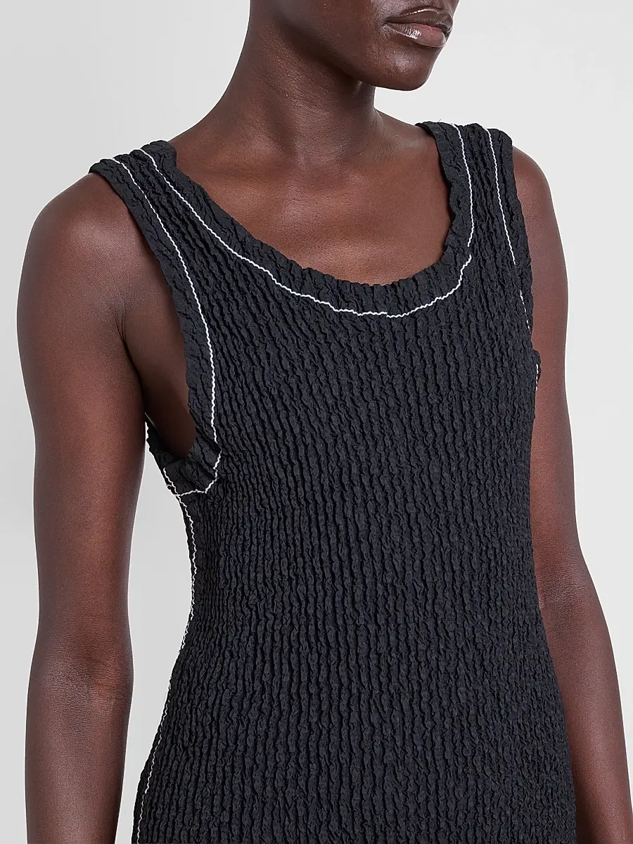Issey Miyake Women's Wavelet Ensemble Textured Sheath Maxi Dress | Thumbnail 5 Issey Miyake Women's Wavelet Ensemble Textured Sheath Maxi Dress | Thumbnail 5