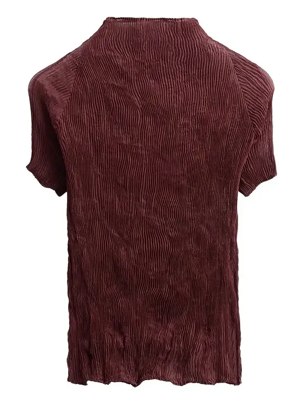 Women's Chiffon Twist Rib-Knit Top Women's Chiffon Twist Rib-Knit Top