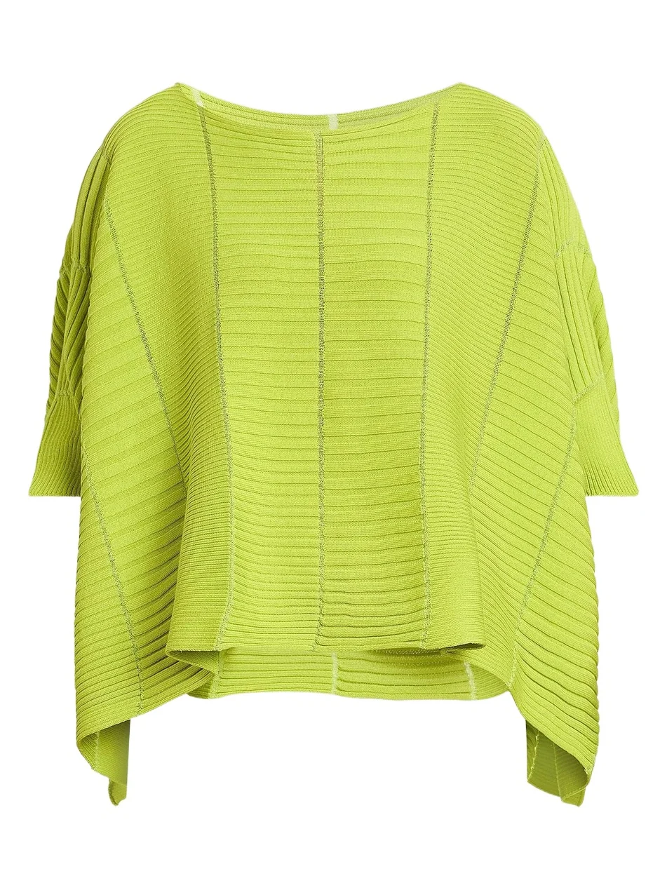 Women's Column Knit Cotton-Blend Top Women's Column Knit Cotton-Blend Top
