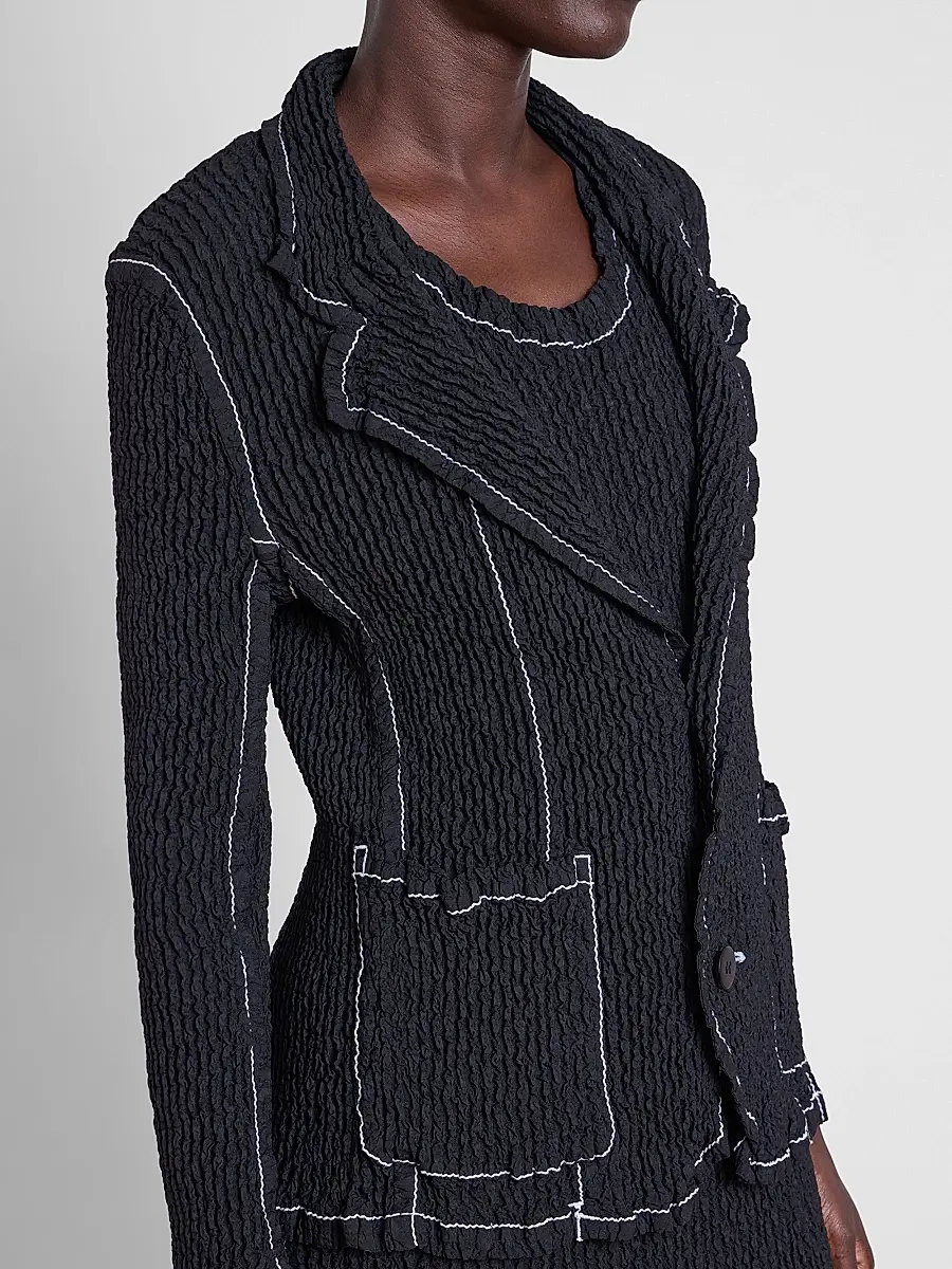 Issey Miyake Women's Wavelet Ensemble Textured Notch Lapel Jacket | Thumbnail 5 Issey Miyake Women's Wavelet Ensemble Textured Notch Lapel Jacket | Thumbnail 5