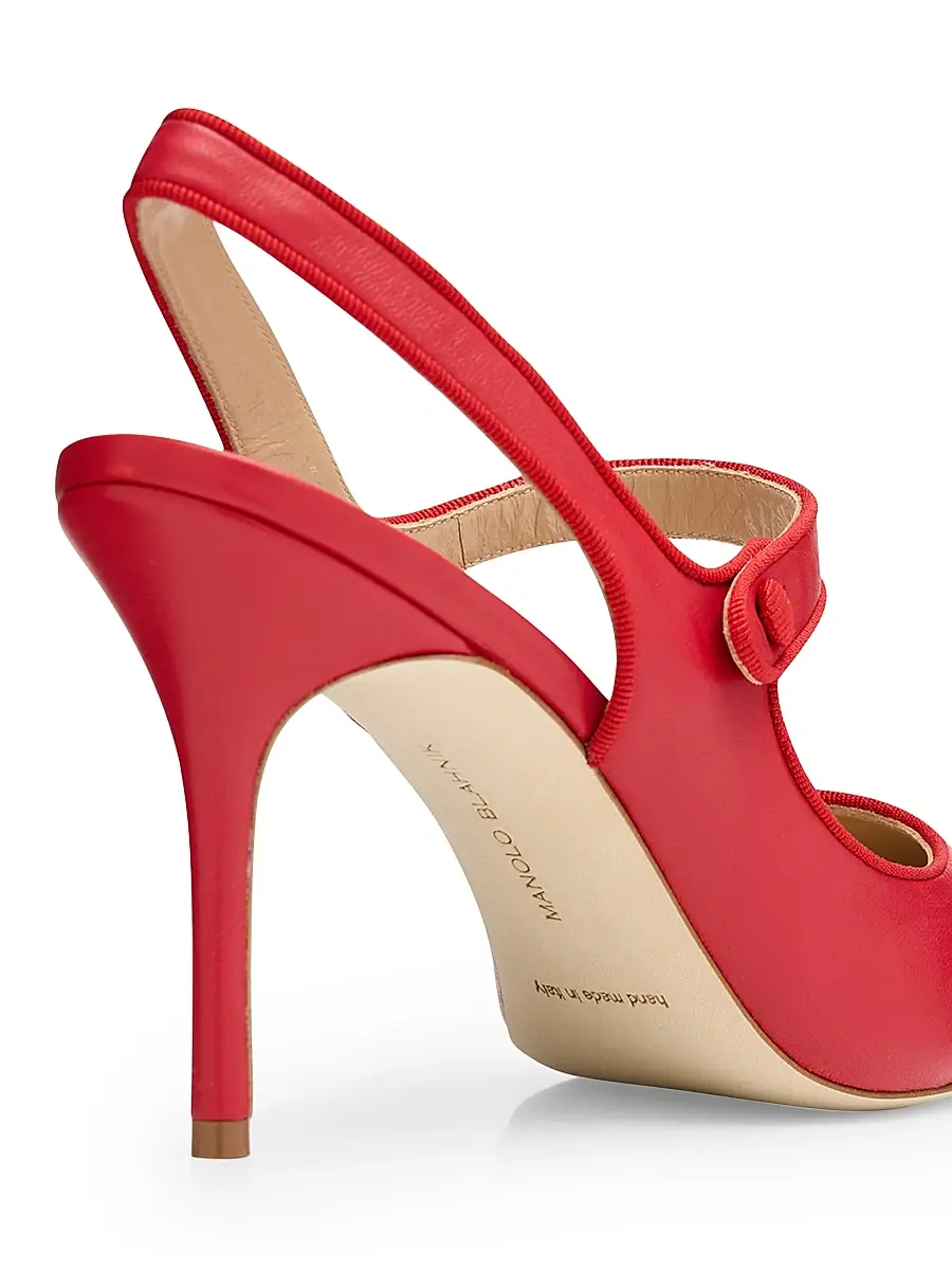 Manolo Blahnik Women's Camparisli 90MM Leather Mary Jane Pumps | Thumbnail 5 Manolo Blahnik Women's Camparisli 90MM Leather Mary Jane Pumps | Thumbnail 5
