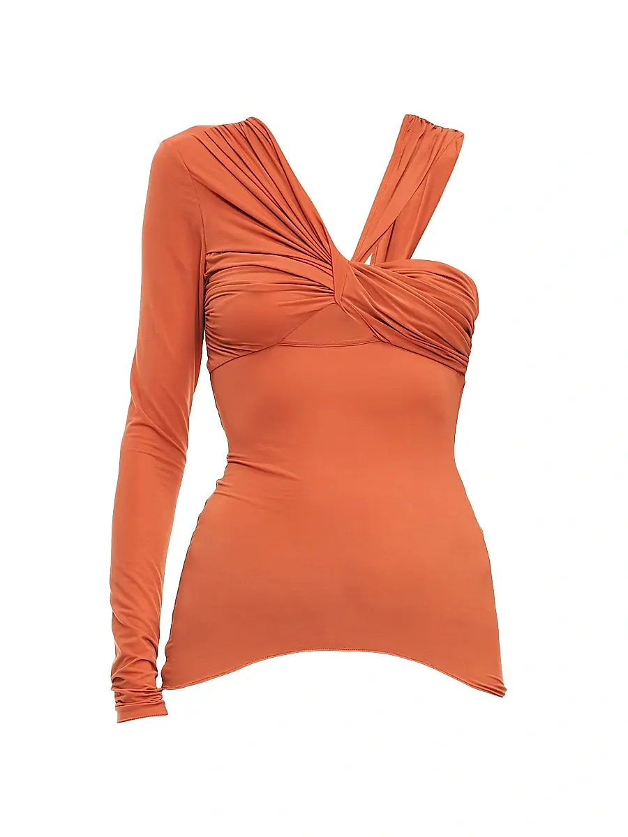 Nensi Dojaka Women's One-Shoulder Top - Autumn Glaze | Image 1 Nensi Dojaka Women's One-Shoulder Top - Autumn Glaze | Image 1