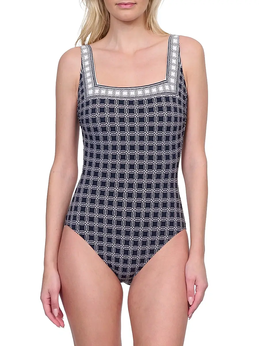 Gottex Swimwear Women's Golden Chic One-Piece Swimsuit - Black Cream - Size 12 | Image 1 Gottex Swimwear Women's Golden Chic One-Piece Swimsuit - Black Cream - Size 12 | Image 1