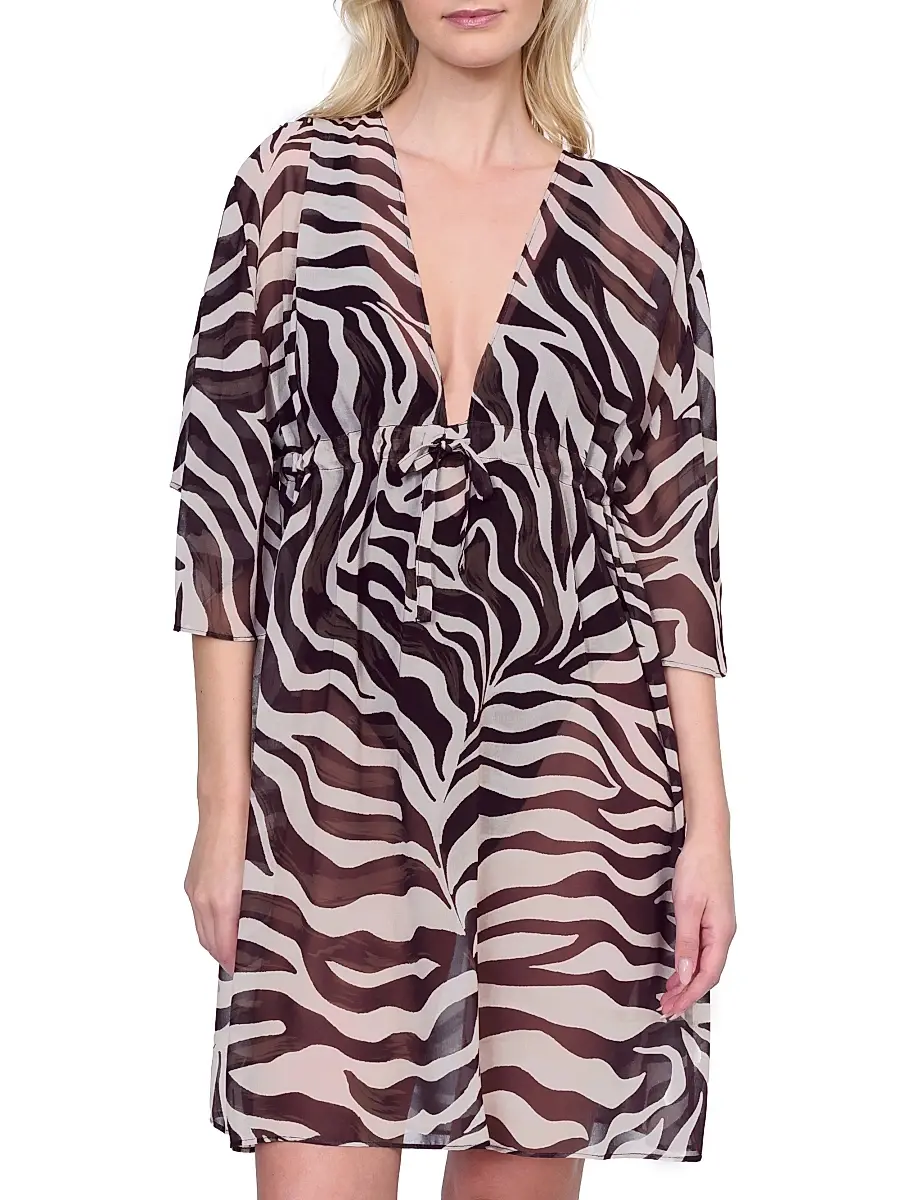 Gottex Swimwear Women's Wildest Dream Printed Cover-Up - Brown Multi - Size Small | Image 1 Gottex Swimwear Women's Wildest Dream Printed Cover-Up - Brown Multi - Size Small | Image 1