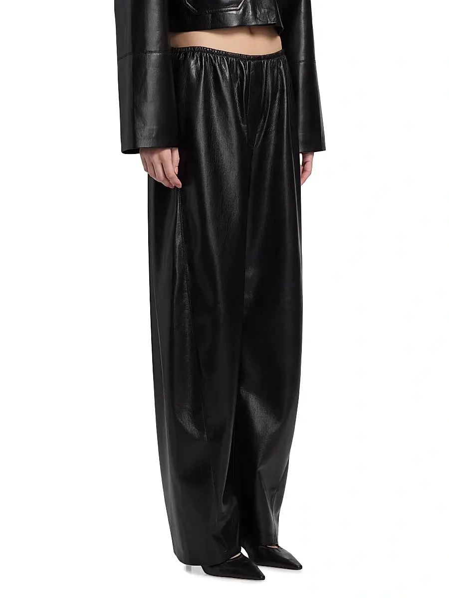 Nanushka Women's Reflections Zoela Faux-Leather Barrel-Leg Pants | Thumbnail 4 Nanushka Women's Reflections Zoela Faux-Leather Barrel-Leg Pants | Thumbnail 4
