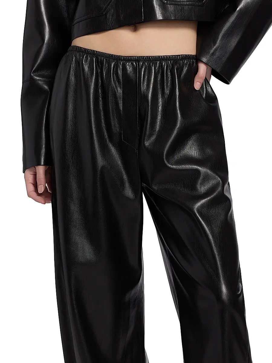 Nanushka Women's Reflections Zoela Faux-Leather Barrel-Leg Pants | Thumbnail 6 Nanushka Women's Reflections Zoela Faux-Leather Barrel-Leg Pants | Thumbnail 6