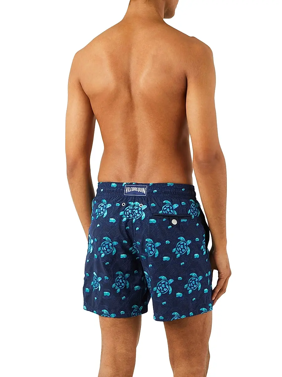 Vilebrequin Men's Turtles Jewel Woven Swim Shorts | Thumbnail 2 Vilebrequin Men's Turtles Jewel Woven Swim Shorts | Thumbnail 2