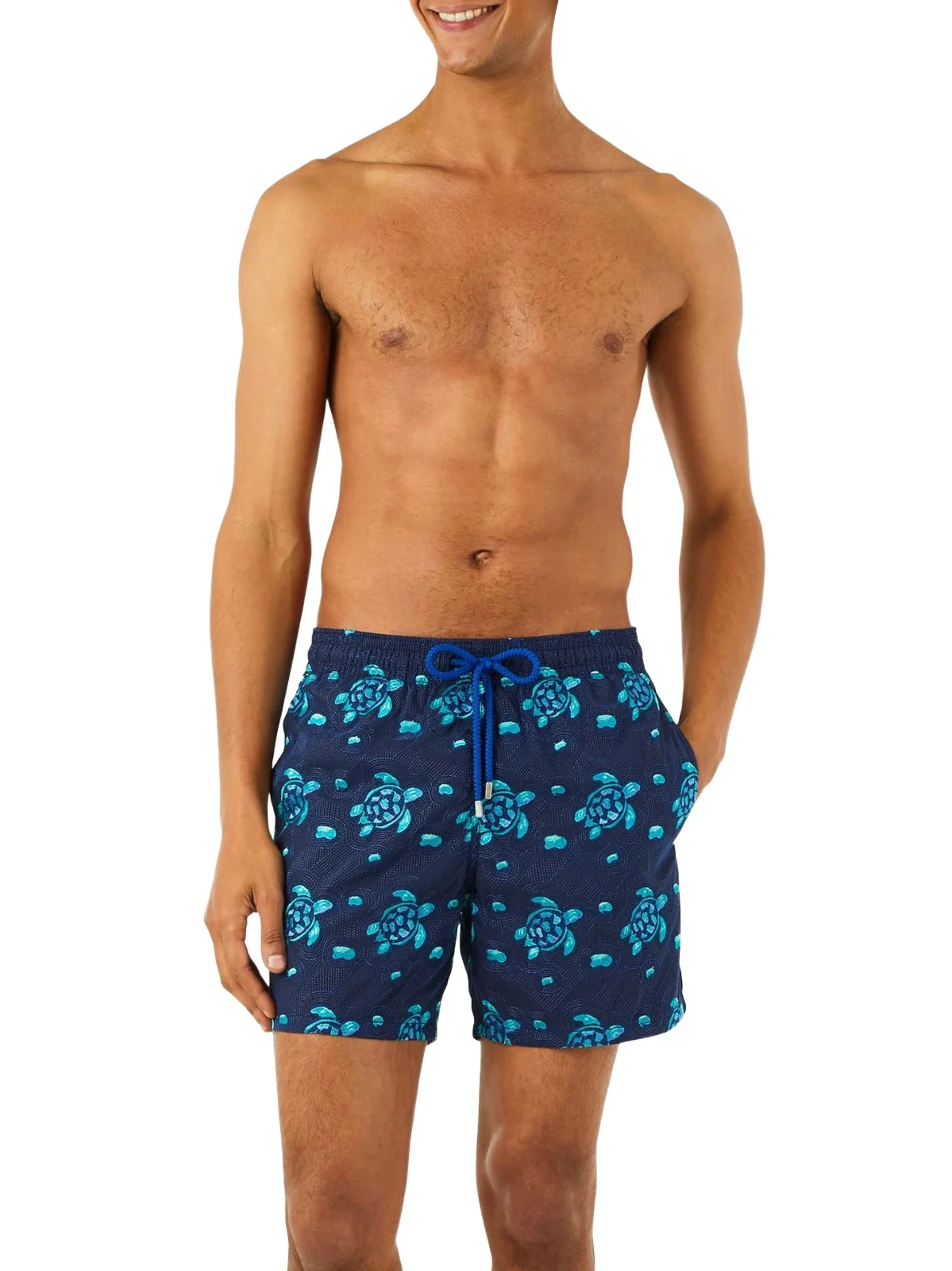 Vilebrequin Men's Turtles Jewel Woven Swim Shorts