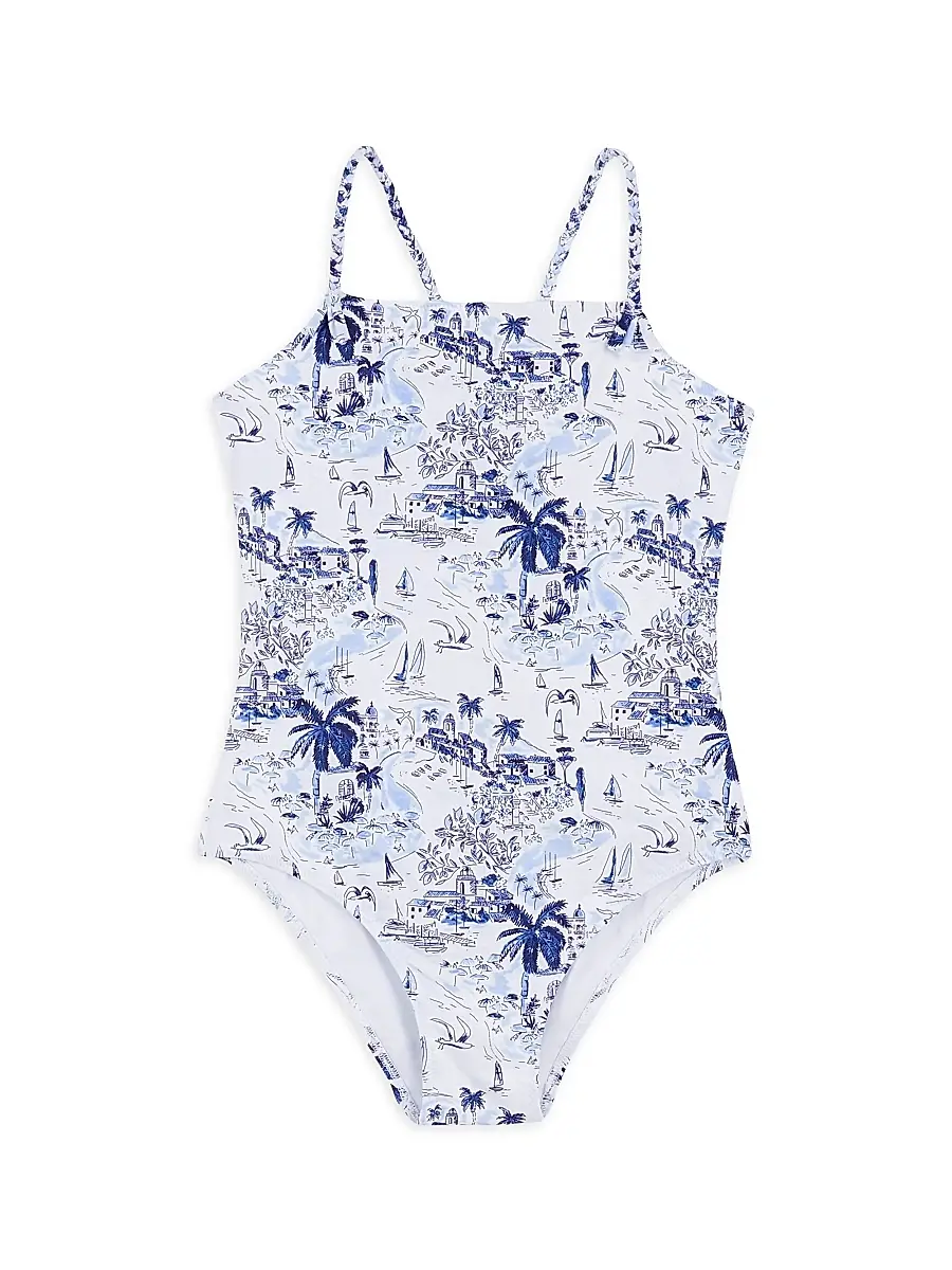 Vilebrequin Little Girl's & Girl's Riviera One-Piece Swimsuit | Image 1 Vilebrequin Little Girl's & Girl's Riviera One-Piece Swimsuit | Image 1