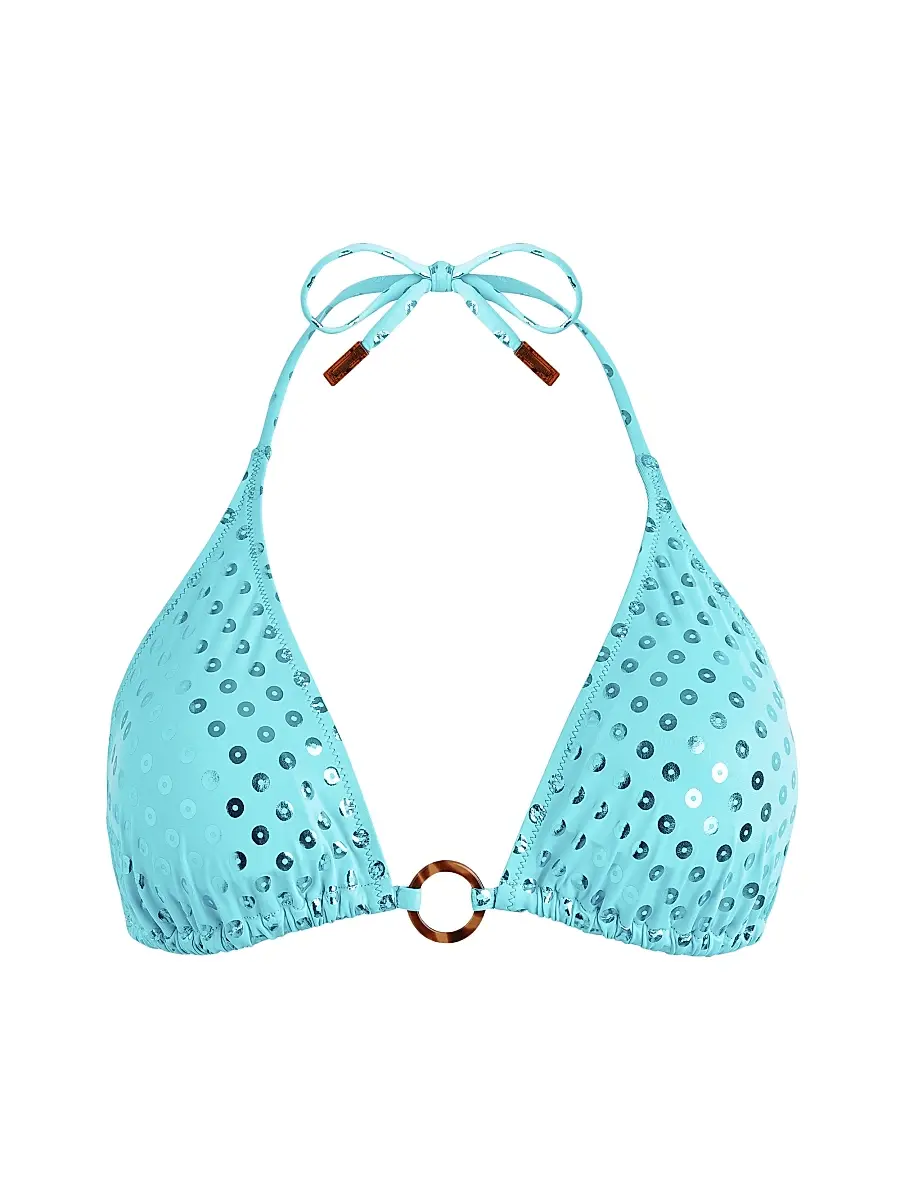 Vilebrequin Women's Sequined Halterneck Bikini Top - Vertigo Disco | Image 1 Vilebrequin Women's Sequined Halterneck Bikini Top - Vertigo Disco | Image 1
