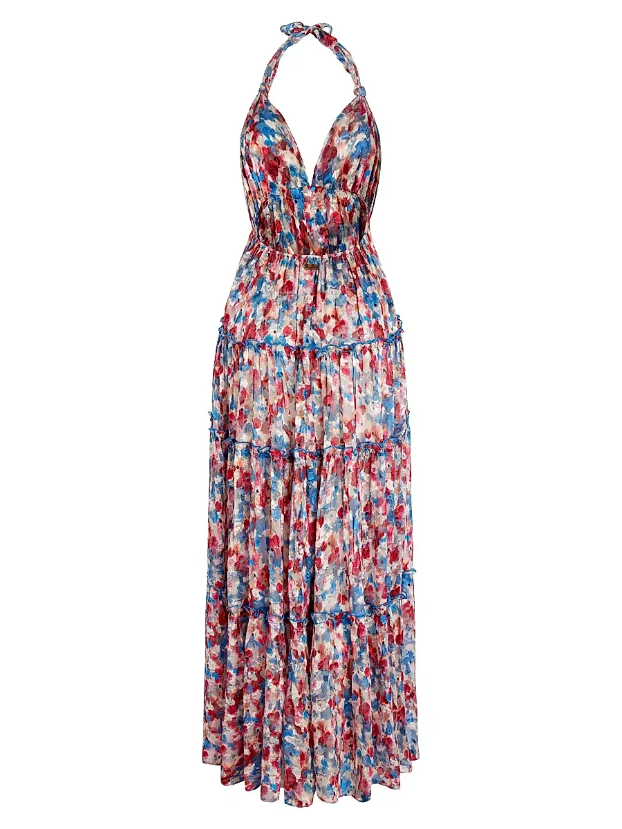 Vilebrequin Women's Floral Halter Maxi Dress | Thumbnail 2