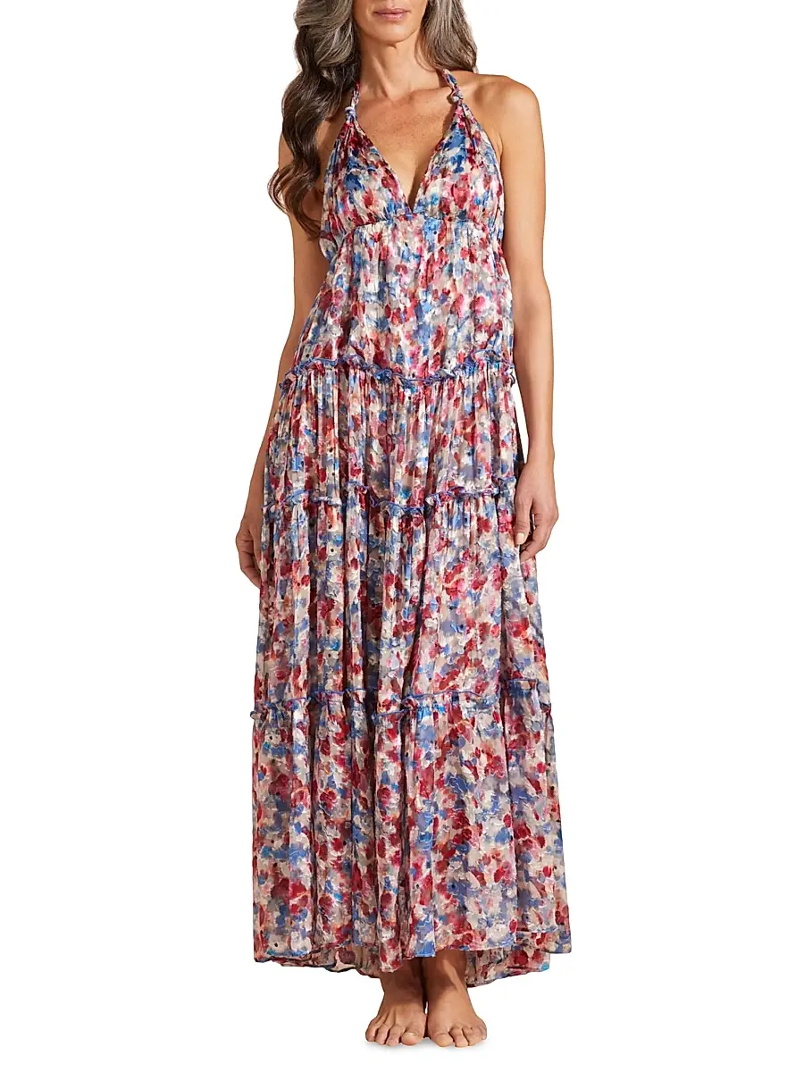 Vilebrequin Women's Floral Halter Maxi Dress | Thumbnail 3