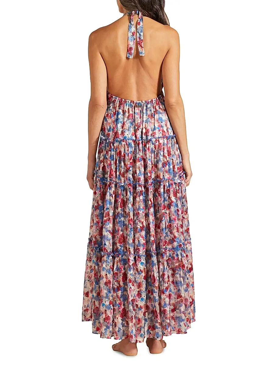 Vilebrequin Women's Floral Halter Maxi Dress | Thumbnail 4