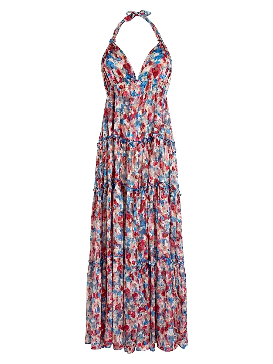 Vilebrequin Women's Floral Halter Maxi Dress - Palace | Image 1 Vilebrequin Women's Floral Halter Maxi Dress - Palace | Image 1