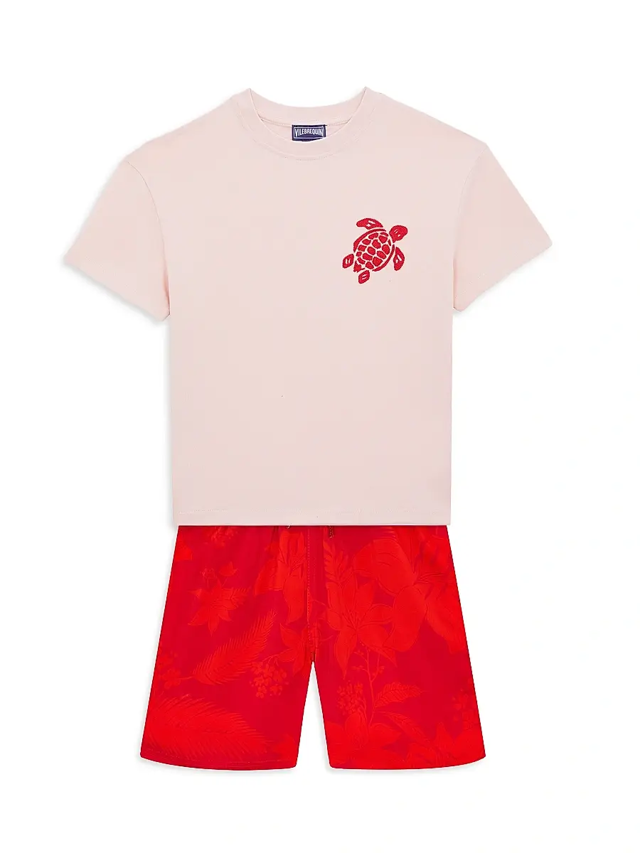 Vilebrequin Boy's Little Boy's & Boy's Turtle Chain Embroidered T-Shirt | Thumbnail 2 Vilebrequin Boy's Little Boy's & Boy's Turtle Chain Embroidered T-Shirt | Thumbnail 2