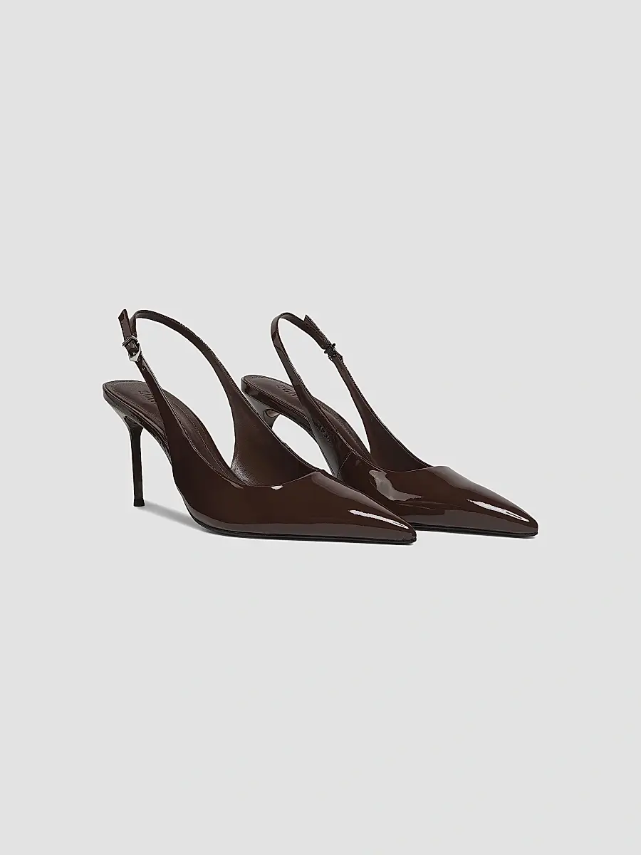 Schutz Women's Paola 90MM Patent Leather Slingback Pumps | Thumbnail 2