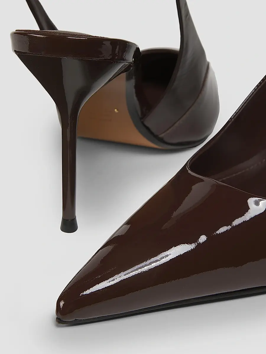 Schutz Women's Paola 90MM Patent Leather Slingback Pumps | Thumbnail 5