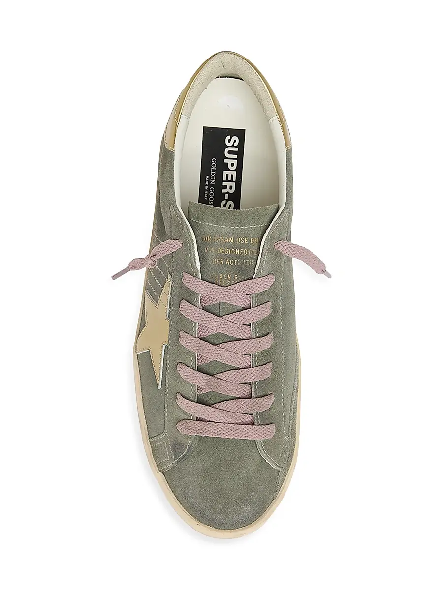 Golden Goose Men's Super-Star Suede & Leather Low-Top Sneakers | Thumbnail 3 Golden Goose Men's Super-Star Suede & Leather Low-Top Sneakers | Thumbnail 3