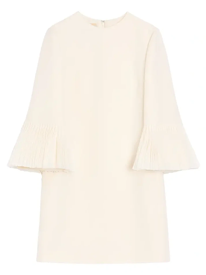 Women's Embroidered Crepe Couture Short Dress Women's Embroidered Crepe Couture Short Dress