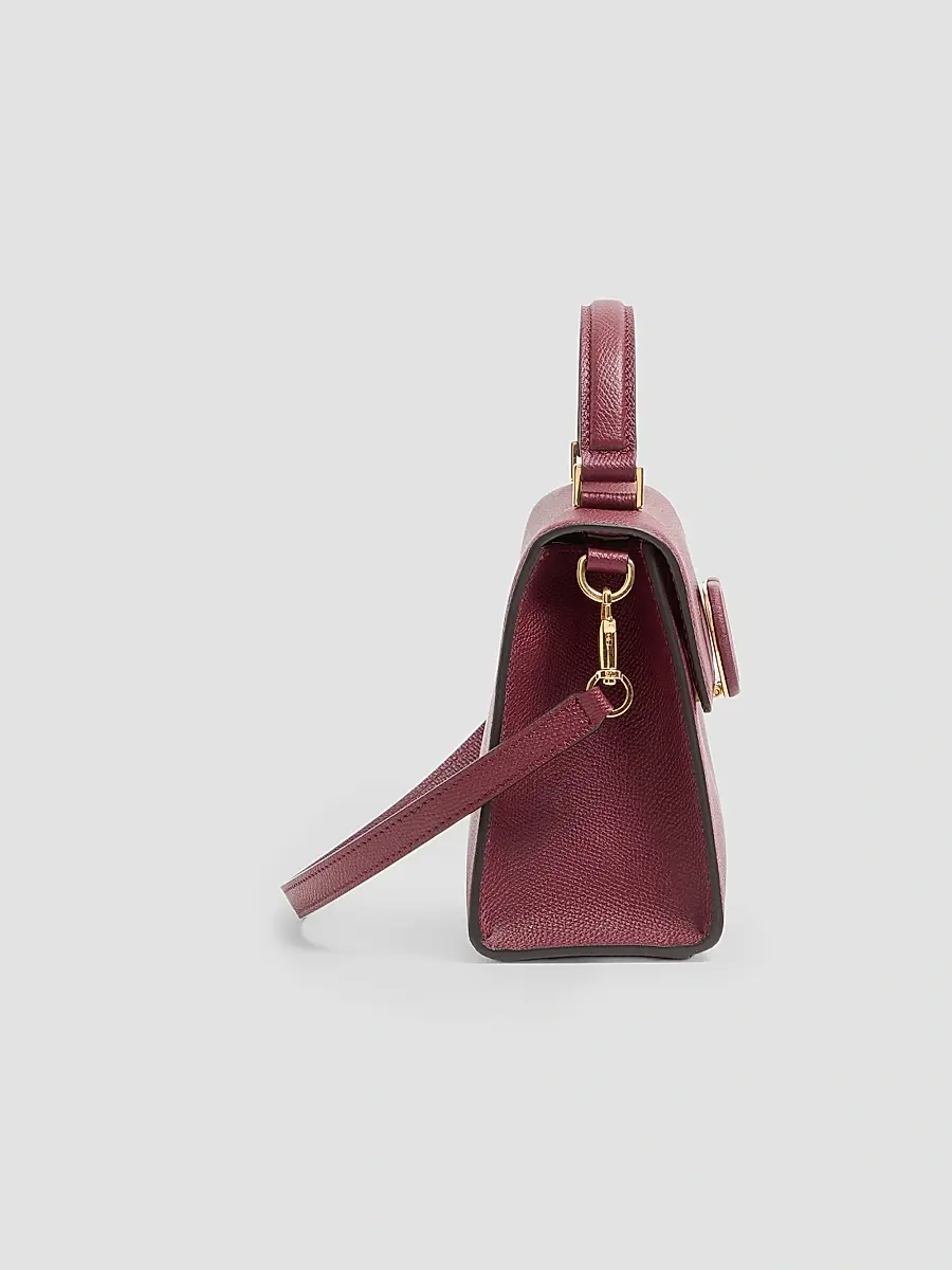Valentino Women's V-Sling Small Top Handle Bag in Grainy Calfskin - Cherry | Thumbnail 3 Valentino Women's V-Sling Small Top Handle Bag in Grainy Calfskin - Cherry | Thumbnail 3