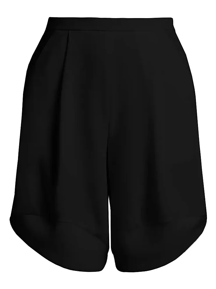 Giorgio Armani Women's Techno Cady Draped Bermuda Shorts