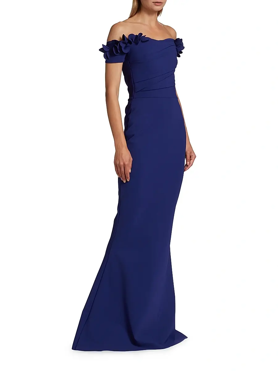 Chiara Boni La Petite Robe Women's Yiana Floral Appliqué Gown | Thumbnail 2