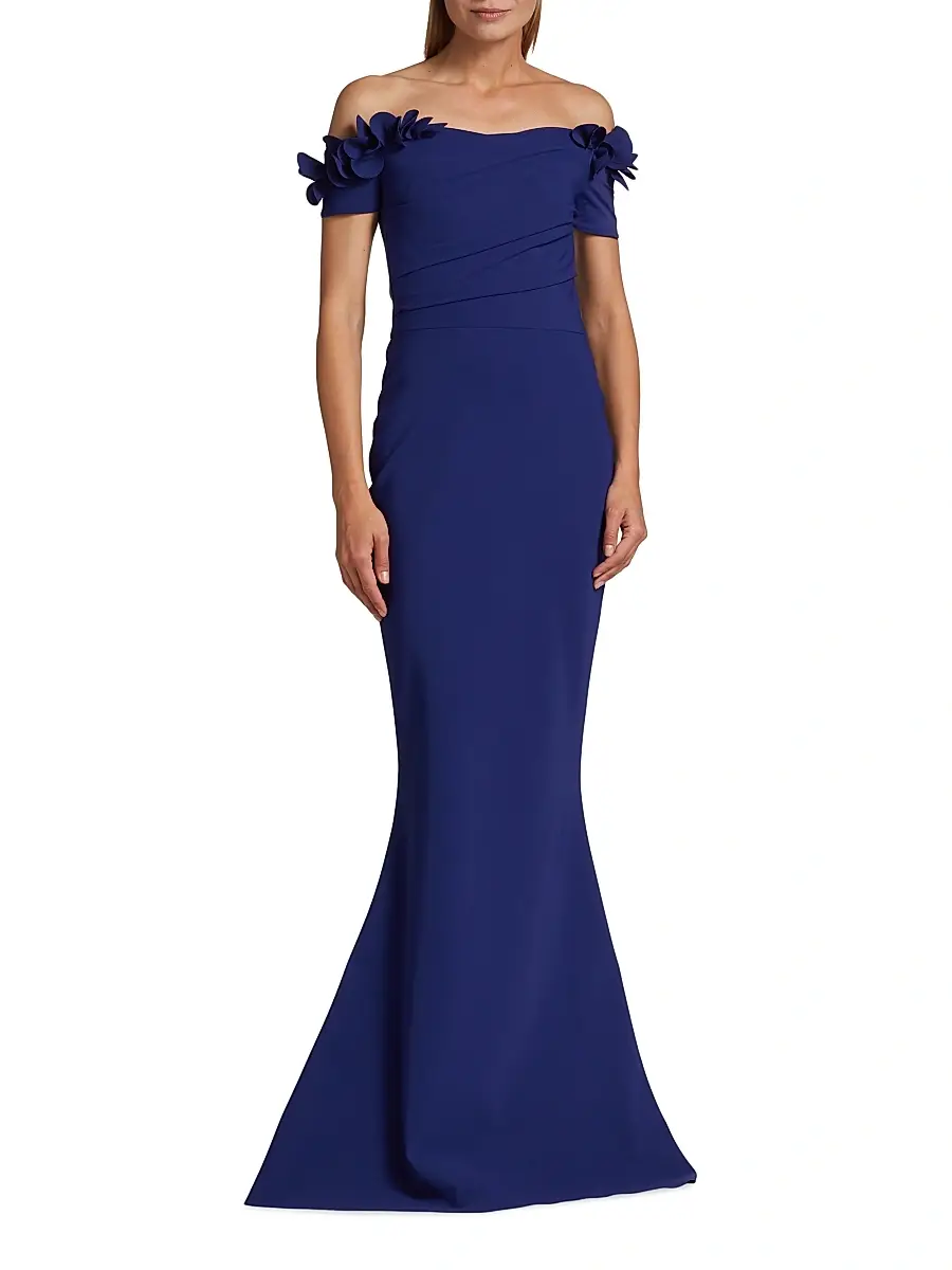 Chiara Boni La Petite Robe Women's Yiana Floral Appliqué Gown | Thumbnail 3