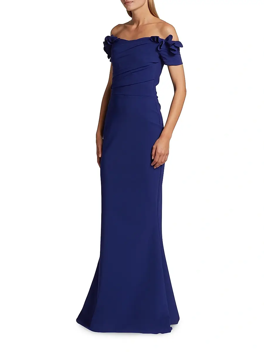 Chiara Boni La Petite Robe Women's Yiana Floral Appliqué Gown | Thumbnail 4
