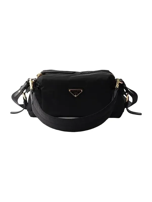 Women's Explore Small Re-Nylon and Leather Shoulder Bag Women's Explore Small Re-Nylon and Leather Shoulder Bag