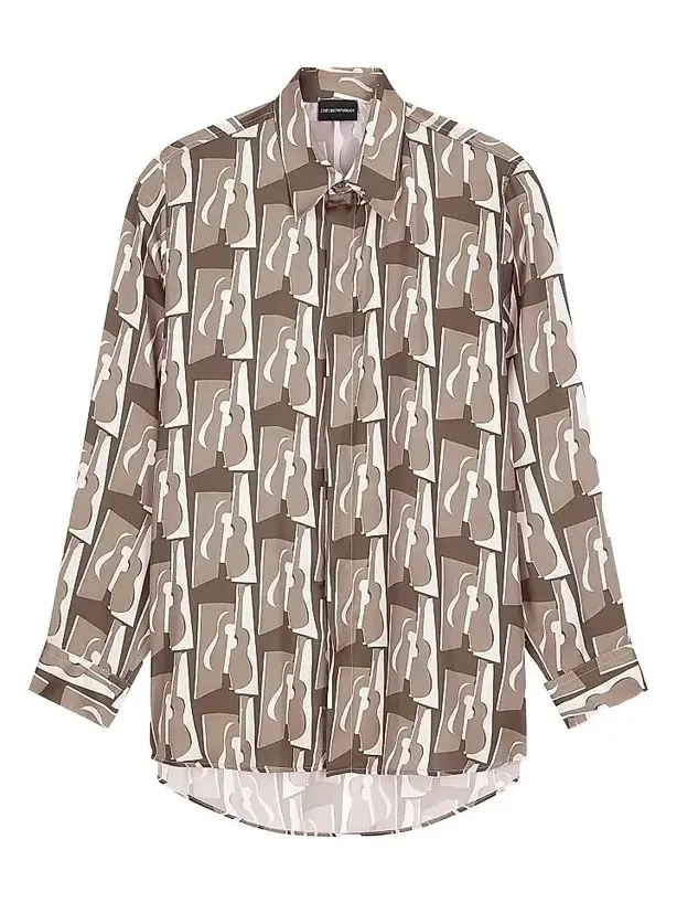 Emporio Armani Men's Abstract-Print Sport Shirt