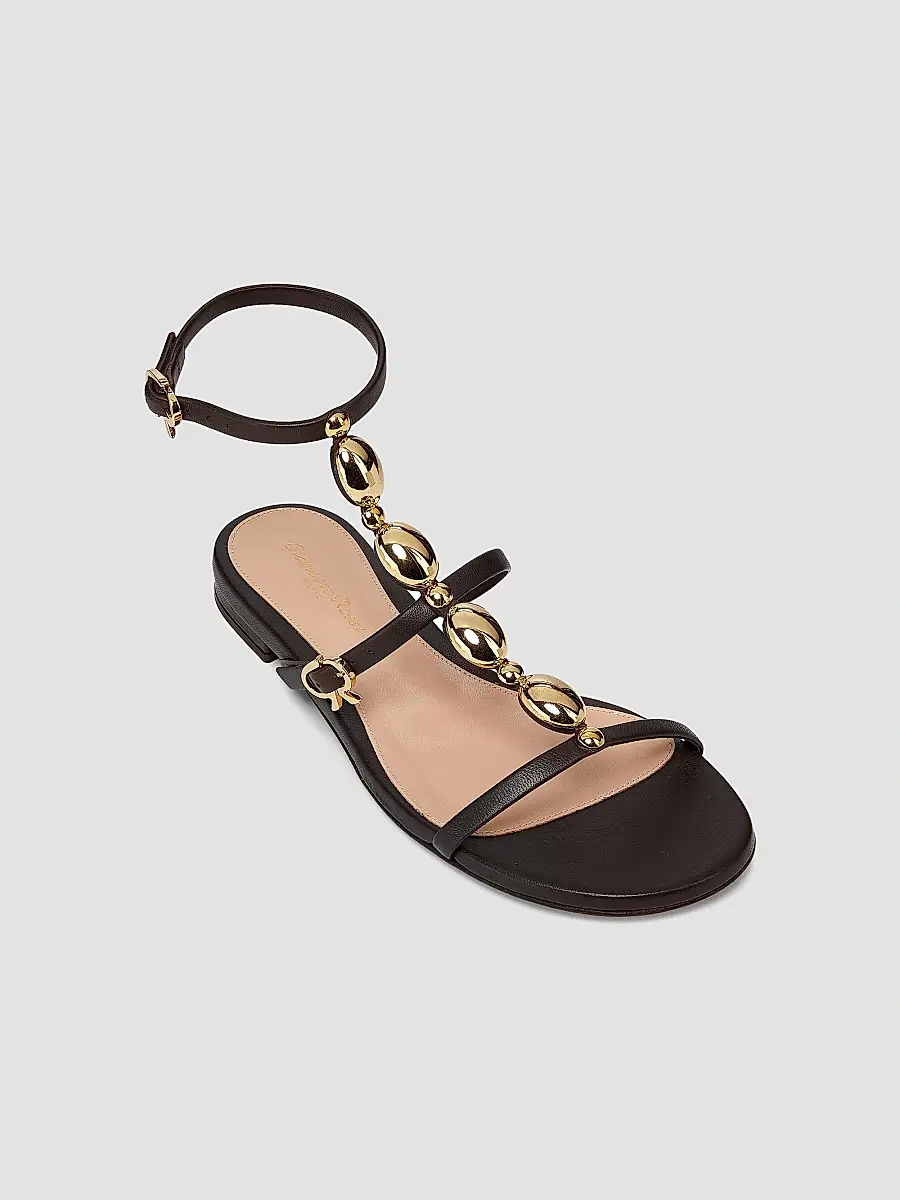Gianvito Rossi Women's Embellished Leather Sandals | Thumbnail 4 Gianvito Rossi Women's Embellished Leather Sandals | Thumbnail 4