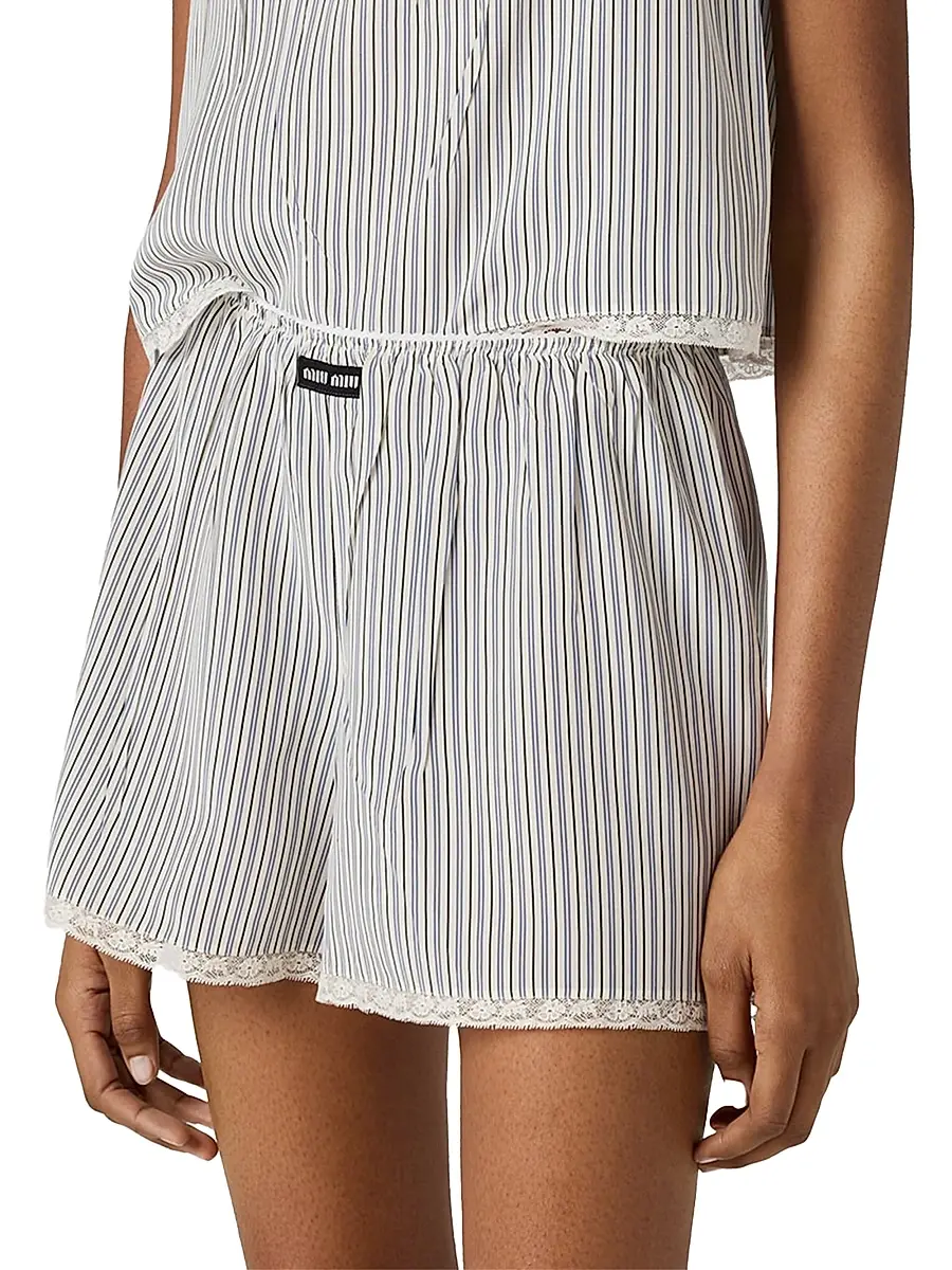 Miu Miu Women's Crepe De Chine Boxer Shorts | Thumbnail 2