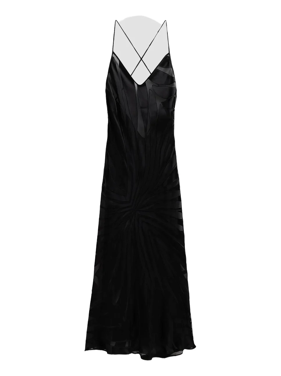 Women's Burnout-Striped Midi Dress Women's Burnout-Striped Midi Dress