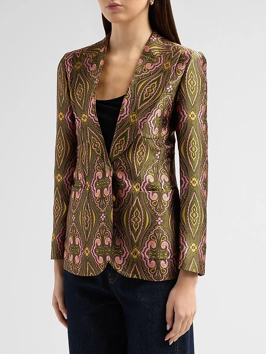 Etro Women's Tapestry Jacquard Blazer | Thumbnail 4