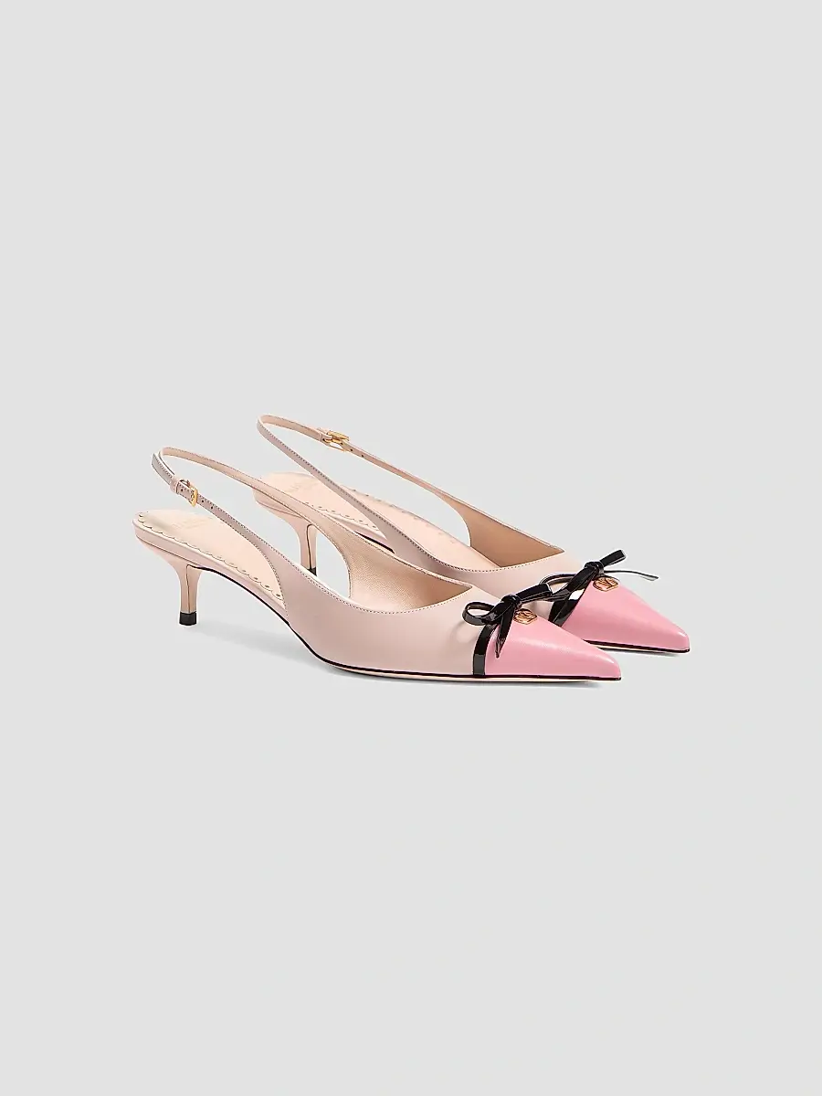 Valentino Women's Bepointy 45MM Slingback Pumps in Kidskin - Candy Rose | Thumbnail 2 Valentino Women's Bepointy 45MM Slingback Pumps in Kidskin - Candy Rose | Thumbnail 2