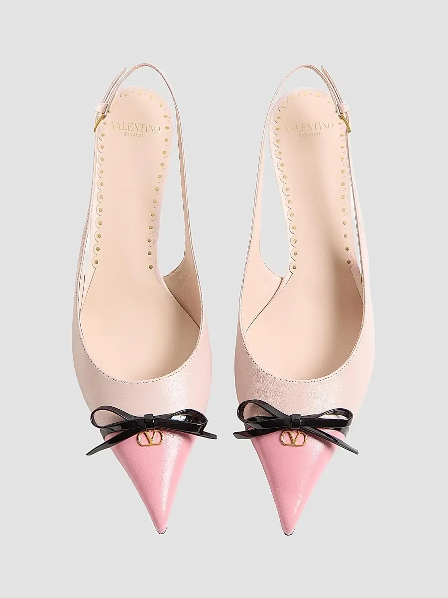 Valentino Women's Bepointy 45MM Slingback Pumps in Kidskin - Candy Rose | Thumbnail 4 Valentino Women's Bepointy 45MM Slingback Pumps in Kidskin - Candy Rose | Thumbnail 4