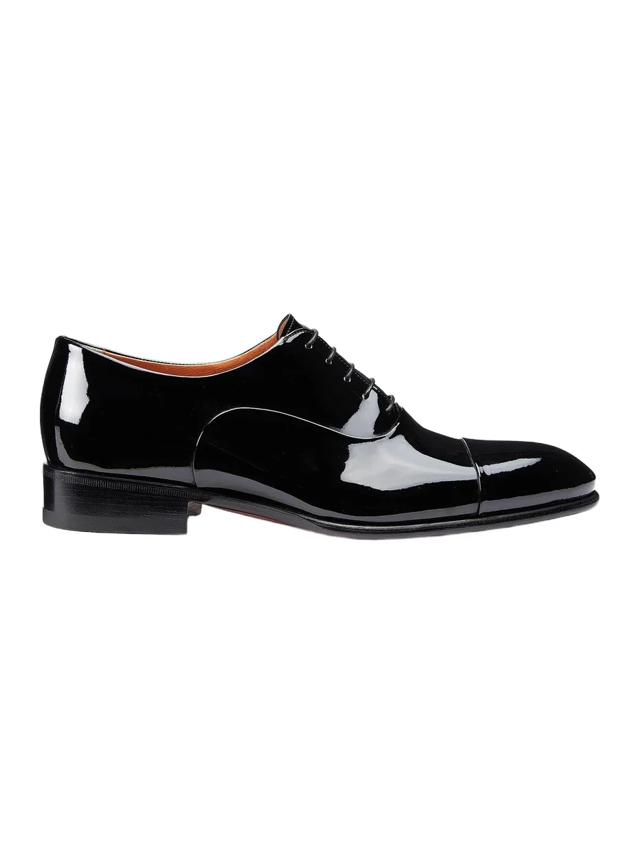 Santoni Men's Isaac Patent Leather Dress Shoes
