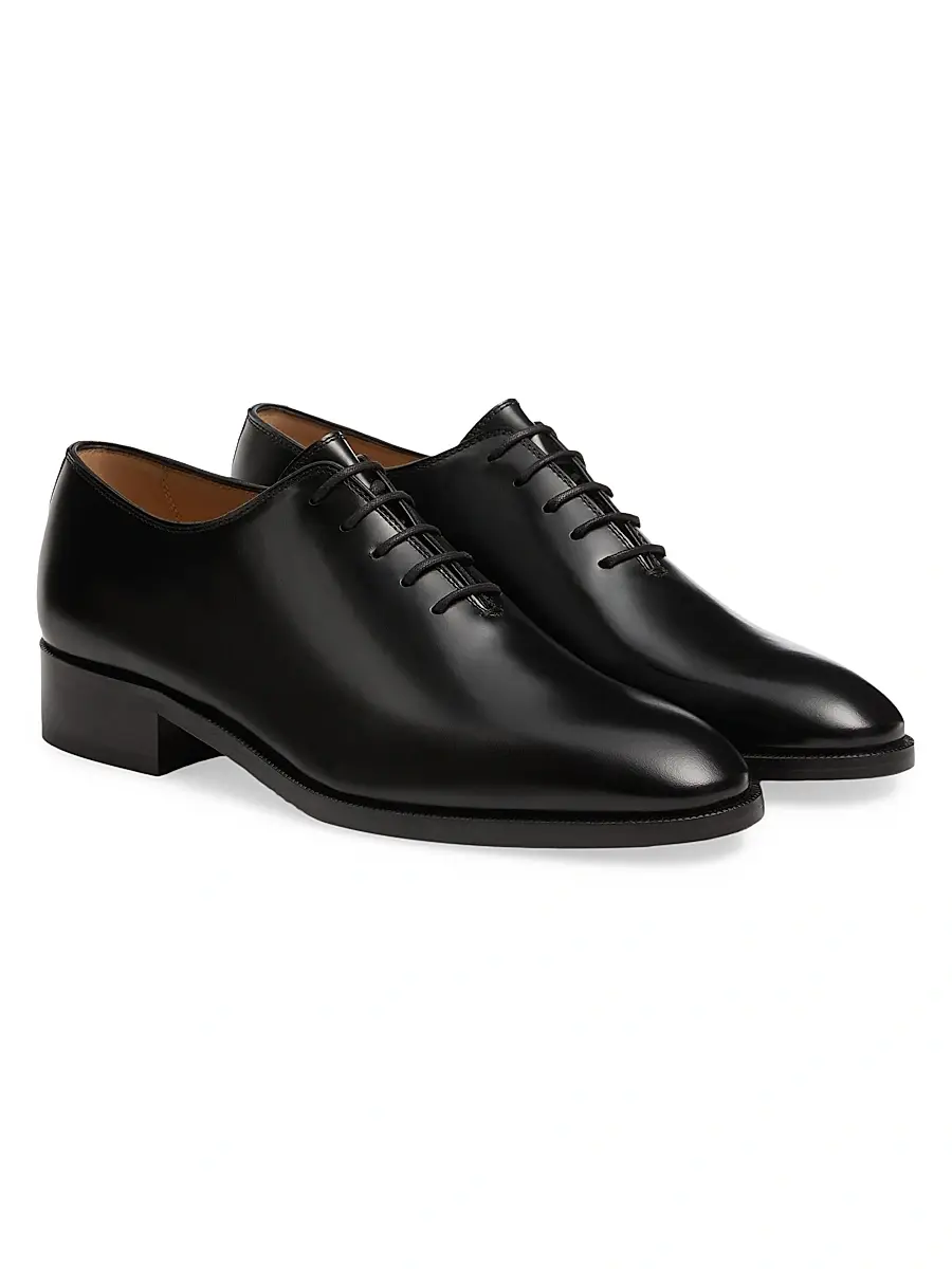 Valentino Men's Pas Des Dieux Oxfords in Leather - Black | Thumbnail 2