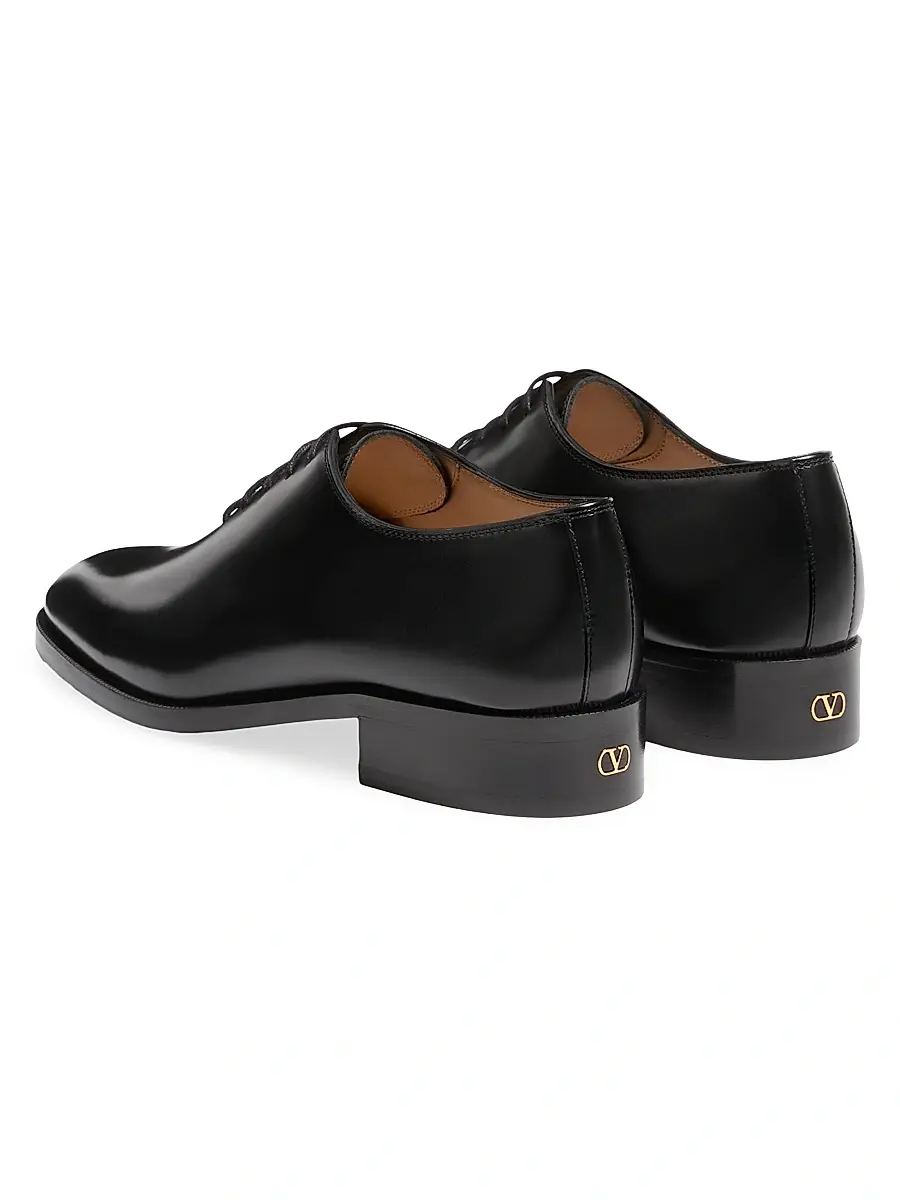 Valentino Men's Pas Des Dieux Oxfords in Leather - Black | Thumbnail 3