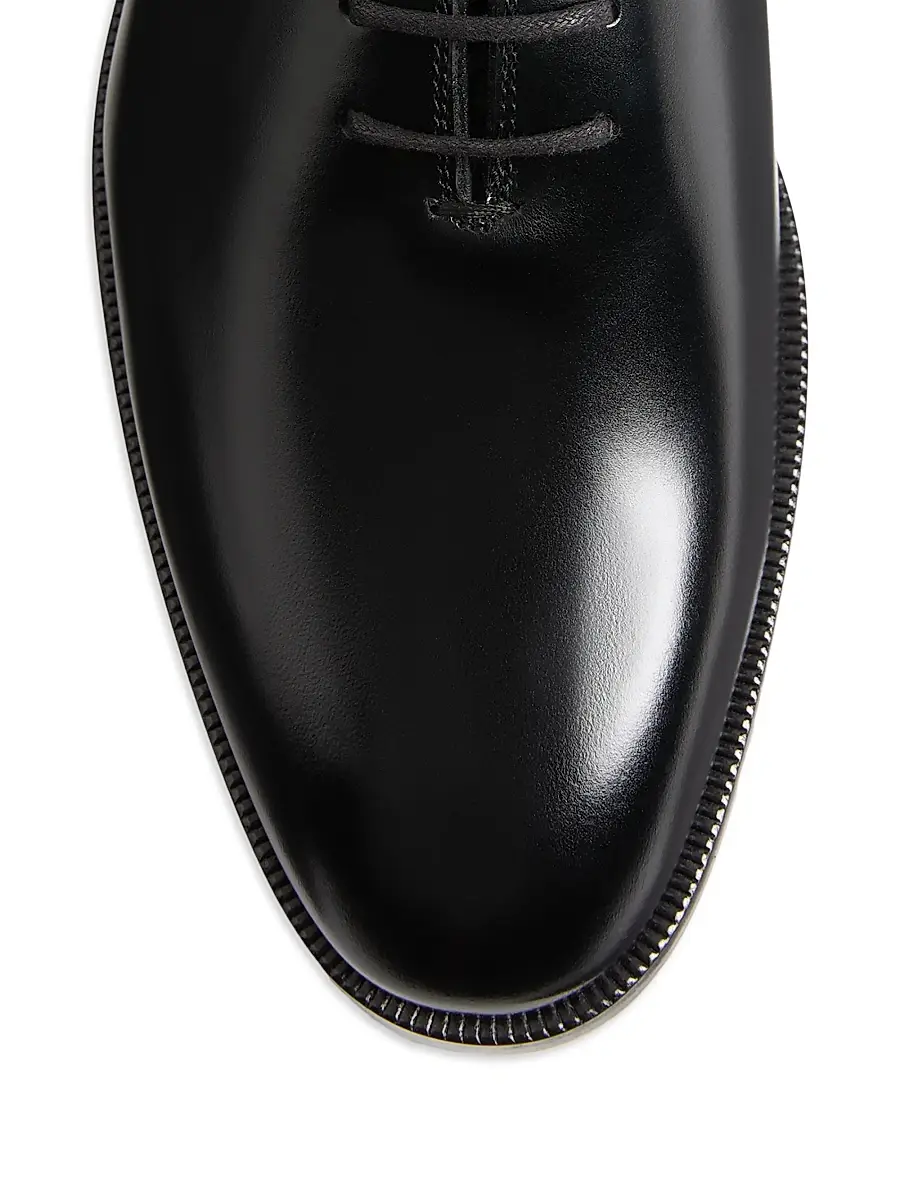 Valentino Men's Pas Des Dieux Oxfords in Leather - Black | Thumbnail 5