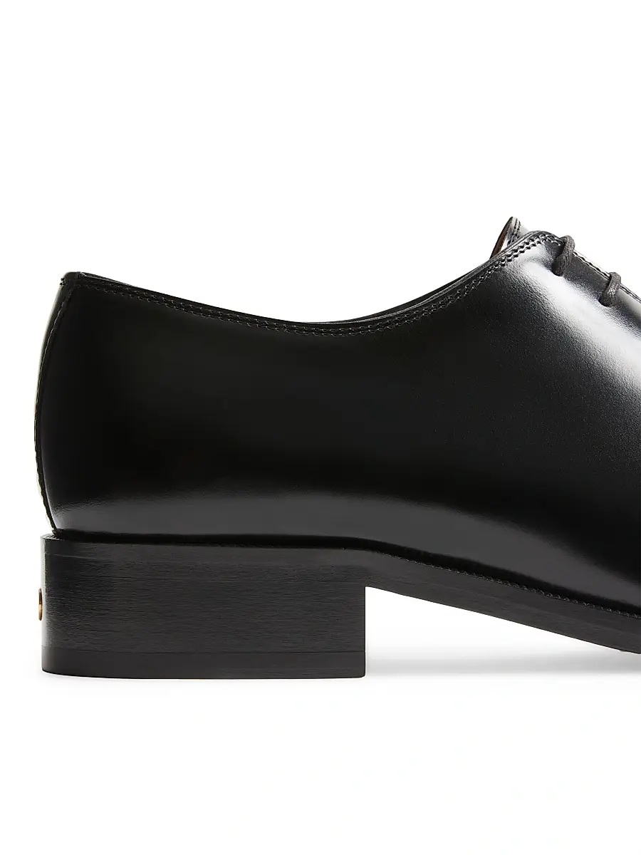 Valentino Men's Pas Des Dieux Oxfords in Leather - Black | Thumbnail 6